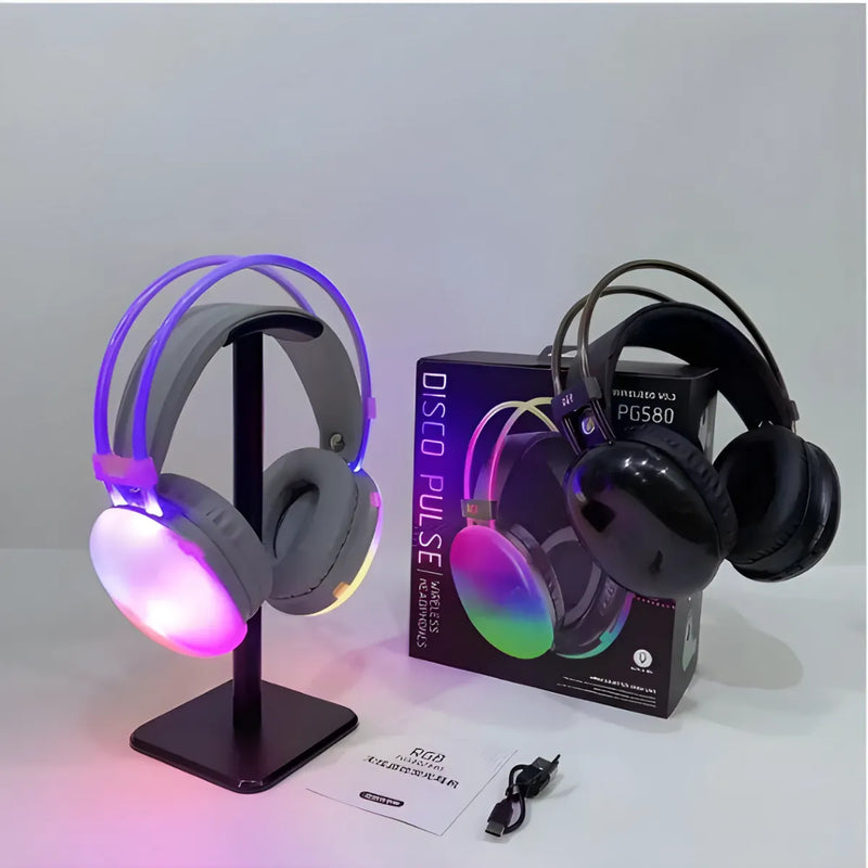 Fone De Ouvido Sem Fio Bluetooth V5.3 Com LED